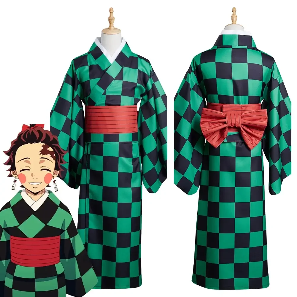 

Anime Kamado Tanjirou Cosplay Costume Kimono Outfits Halloween Carnival Suit