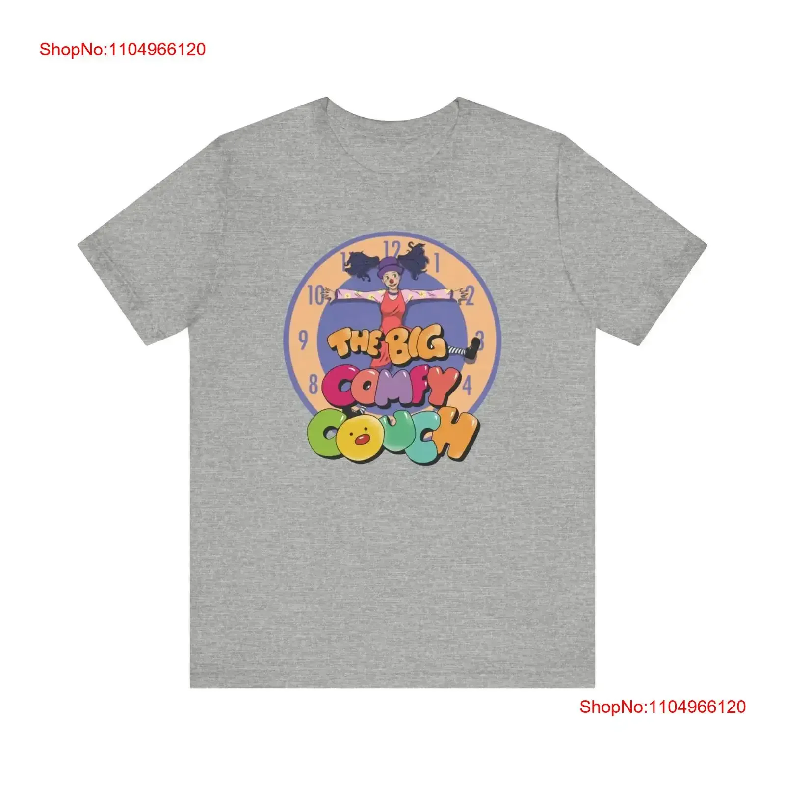 

The Big Comfy Couch Loonette Clock Rug Stretch Bella Canvas T Shirt vintage Washed Stylish Versatile fashion graphic