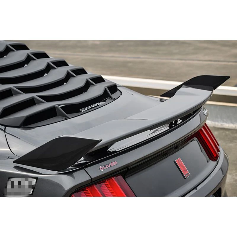 For Ford Mustang Coupe 2015 -2017 GT Style High Quality ABS Material Black Rear Spoiler Trunk Wing