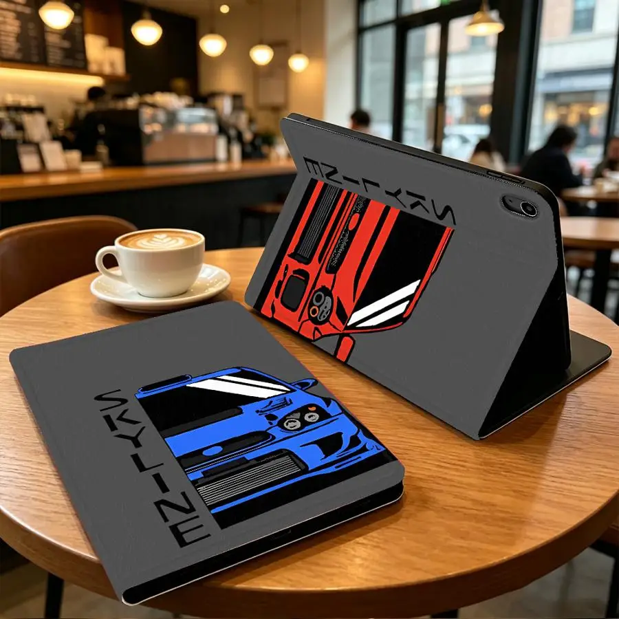 With Pencil Holder Case for Apple iPad Air 11 13 M4 M3 M2 A16 2026 Pro11 13 10th 7/8/9th Air 4/5/6th Sports Car Drift Car