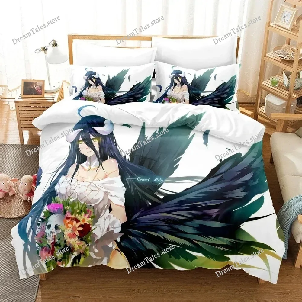 3D Printed Anime The OVERLORD Bedding Set Boys Girls Twin Queen Size Duvet Cover Pillowcase Bed Kids Adult Home Textileextile369