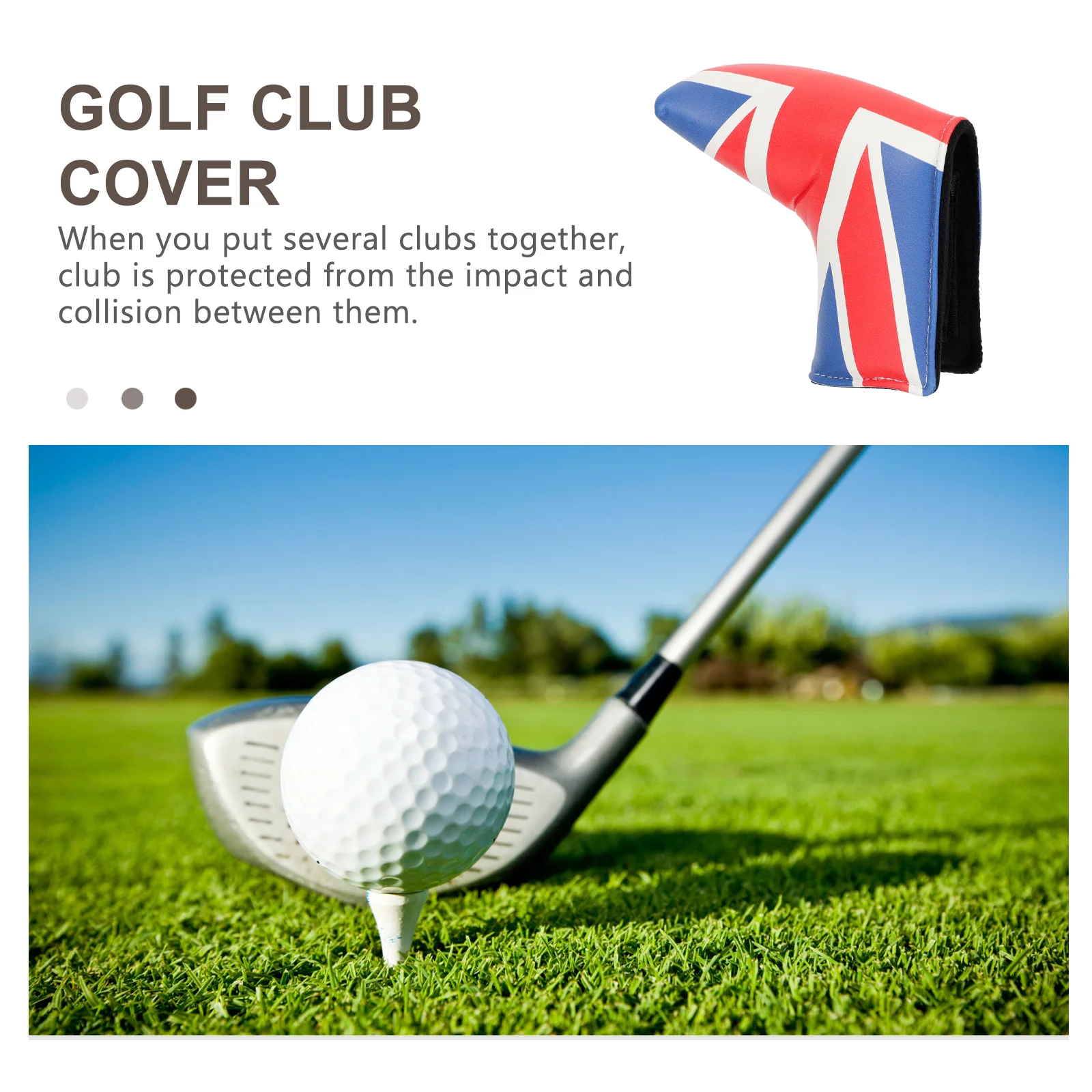 

1pc Golf Club Head Cover Putter Protector Smooth Elastic Dust-Proof Scratch Resistant For Golfing Equipment Portable