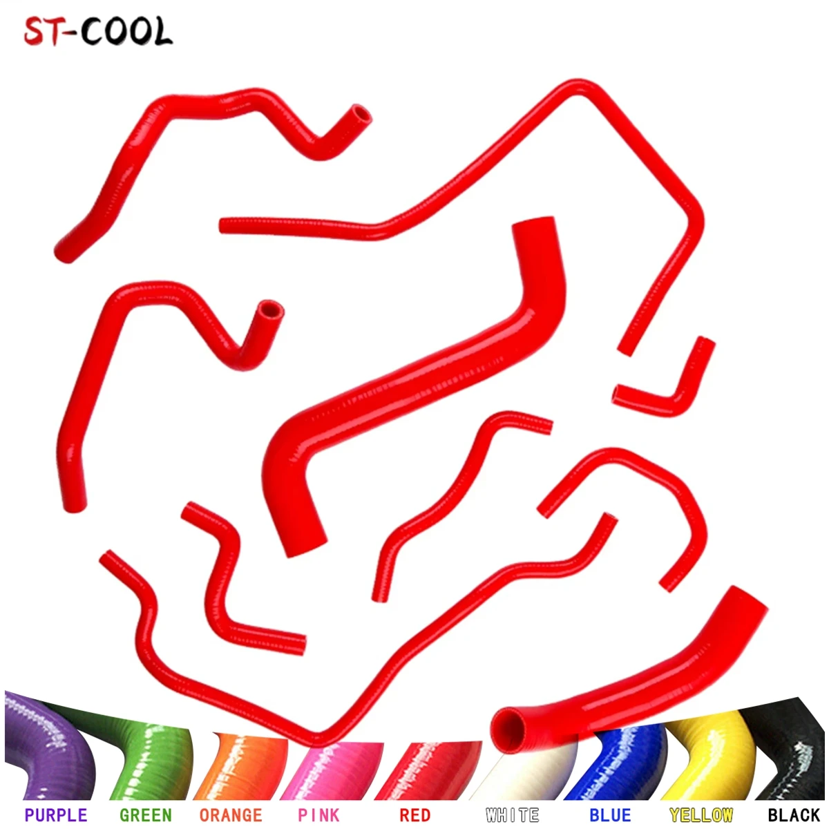 For Subaru Impreza STI 2.0 EJ20 2008 2009 2010 2011 Silicone Radiator Heater Hoses Tubes Kit Piping 10Pcs