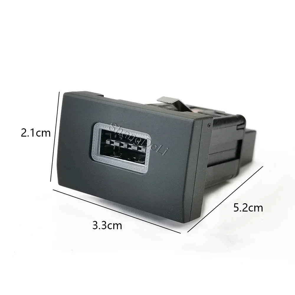 USB Audio Input Socket Adapter with Cable Wiring Harness Assembly Music Flash Drive Interface Suitable for Polo 2011-2013