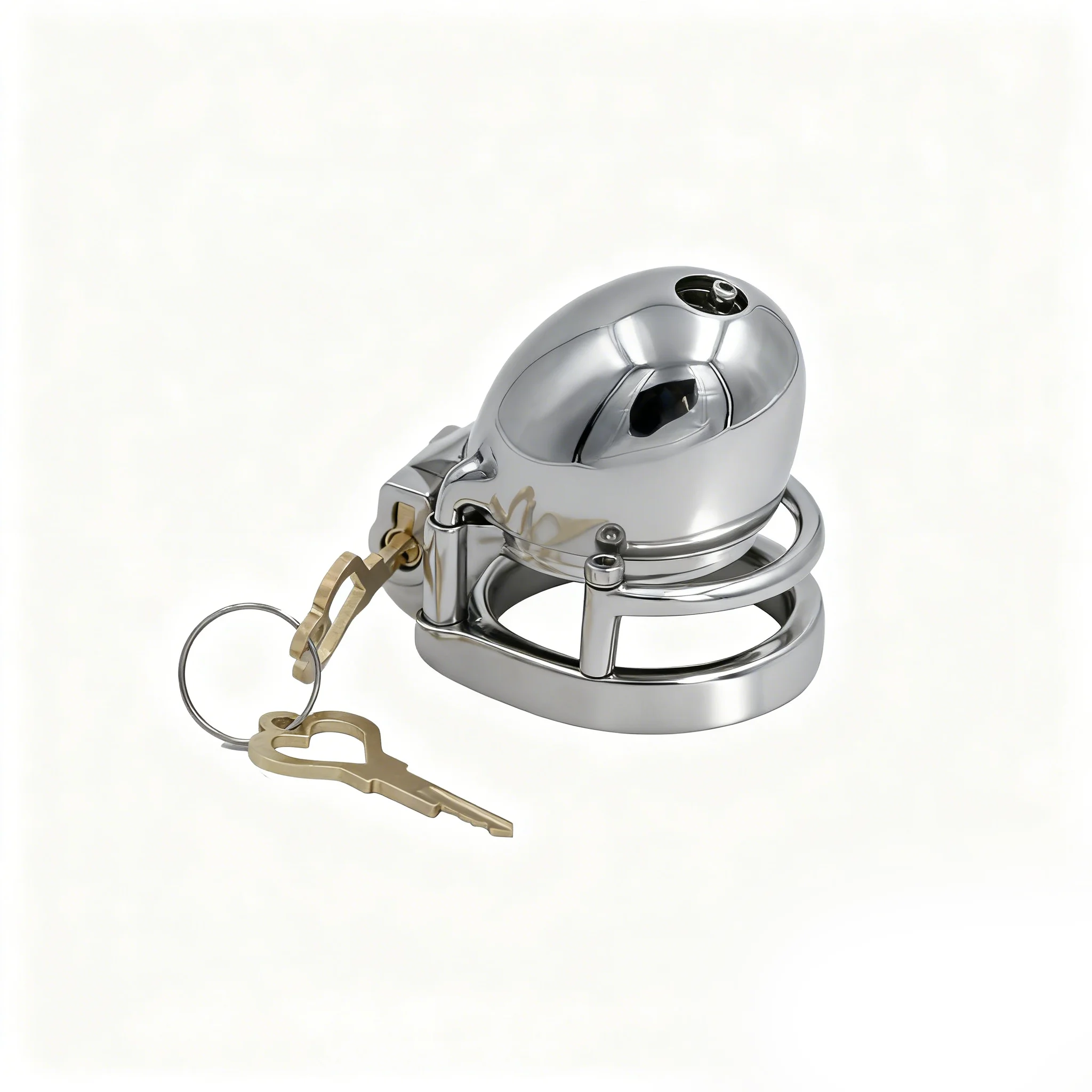 Double Layer CB Male Chastity Cage with Secure Base Ring, Dual-Structure Penis Lock Device for Intense Genital Restraint, Heavy