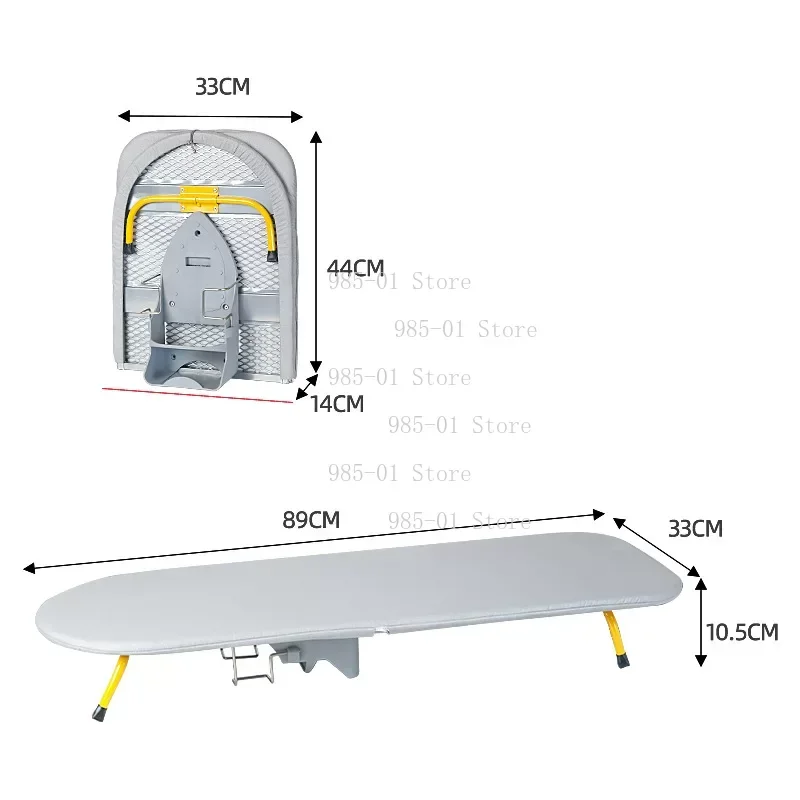 

Reinforced Desktop Ironing Table Board, Household Clothes Iron Board with Storage Rack