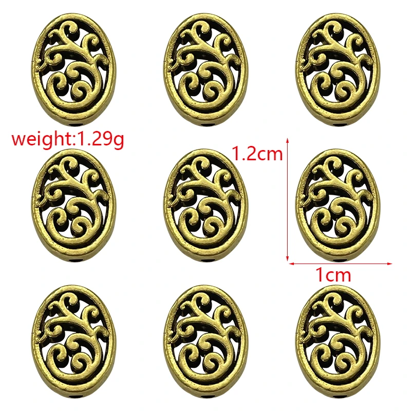 Various Irregularities Hollow Out Oval Spacer Gasket DIY Women\'s Jewelry Making Beads Tibetan Silver Bronze Accessorie Wholesale