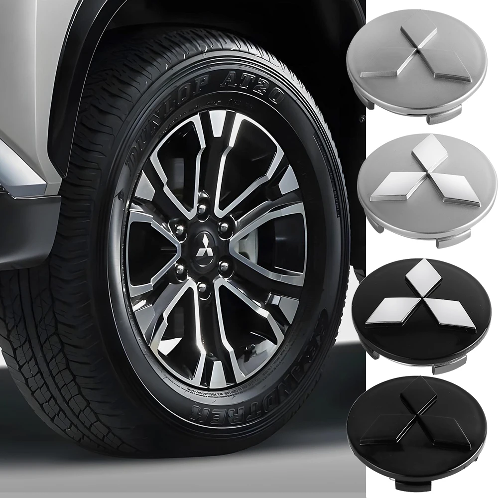 

4PCS 60mm Car Wheel Center Hub Caps for Mitsubishi All Models Outlander Lancer ASX Rim Cover Auto Accessories
