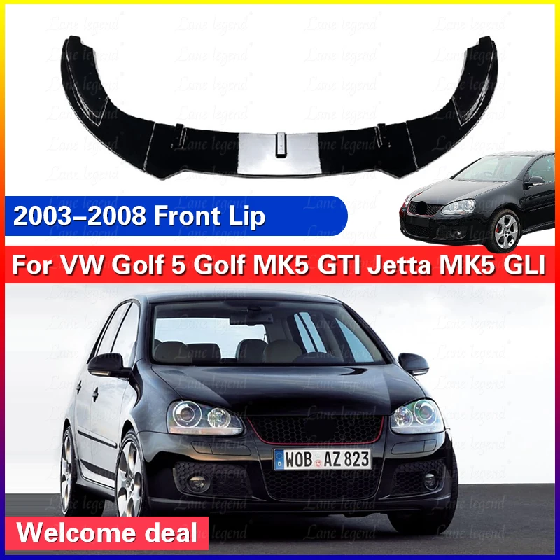 Front Bumper Lip Splitter Diffuser Body Kit Spoiler Bumper Guard Protector For VW Golf 5 Golf MK5 GTI Jetta MK5 GLI 2003-2008