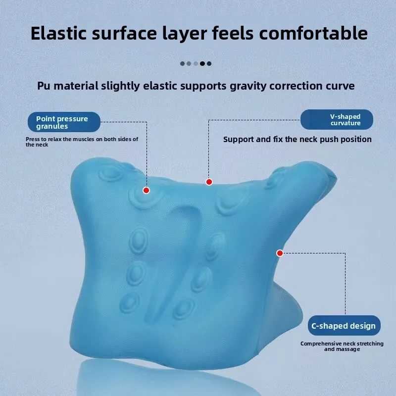 

C-образная массажная подушка для шеи, домашняя гравитационная подушка для растяжки шиацу, массажер для шеи, подушка для массажа шеи и плеч