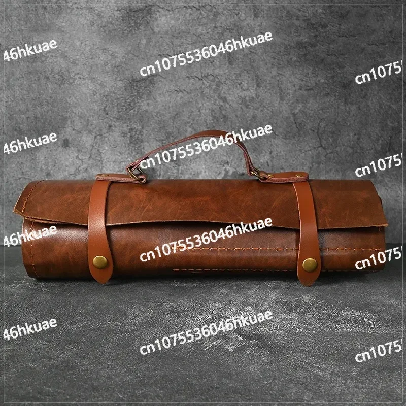 Genuine Leather Kitchen Knife Storage Bag - 3.5