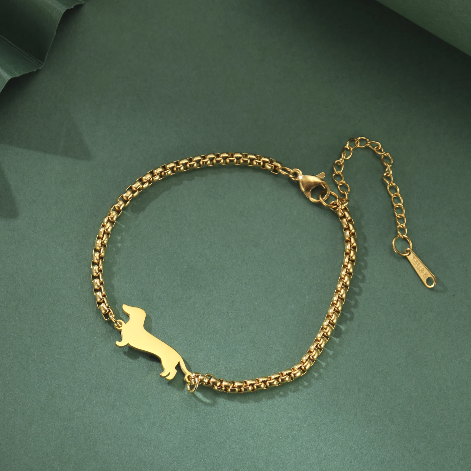 Cute Dachshund Dog Stainless Steel Bracelet