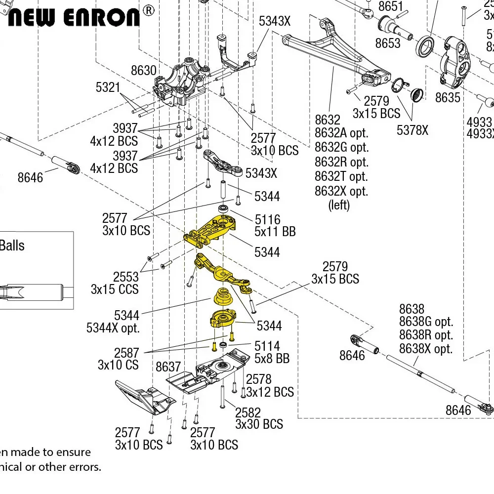 NEW ENRON Aluminum Steering Arm Assembly Bell Crank 5344 1Set For 1/10 RC Car TRAXXAS E-Revo VXL 2.2 Brushless Slayer Pro Summit