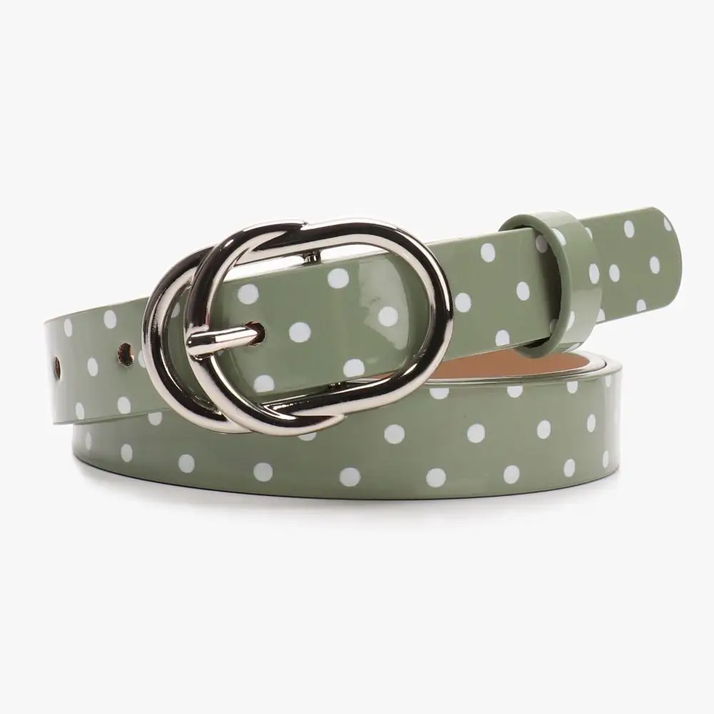 Fashion PU Leather Polka Dot Belt Millennial-Style Spicy Girl Y2K Belt Dopamine Personalized Skirts Waistband Women