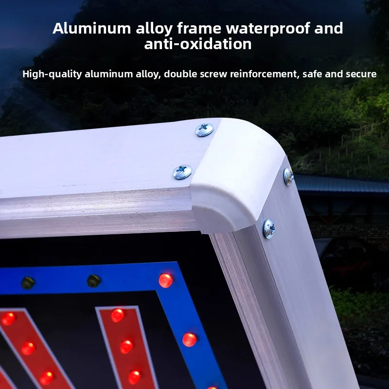 Stall night market mobile vertical 12V-48V light box billboard LED stall outdoor ultra-thin luminous character sign light
