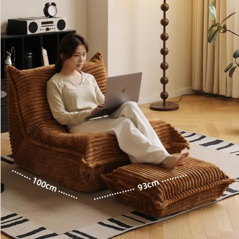 

MOMO Lazy Person Sofa Can Lie And Sleep Caterpillar Sofa Balcony Tatami Net Red Bedroom Living Room Single Leisure Sofa