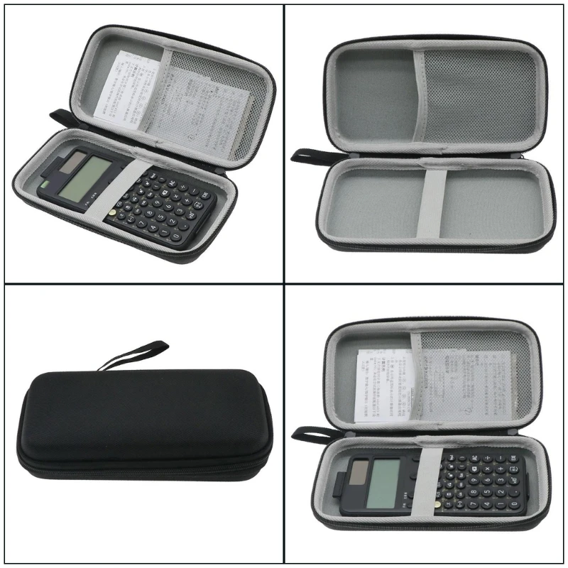 Hard EVA Storage Carrying Travel Bag Case For FX82DE FX85DE Graphing Calculator Instrument with Meshing Pocket H8WD