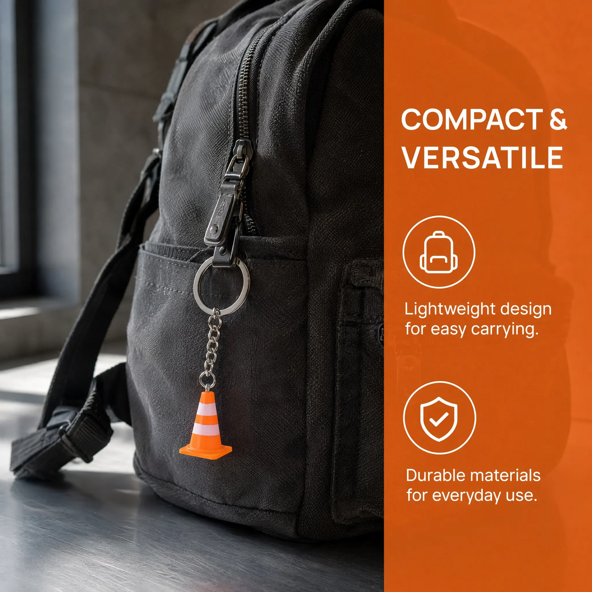 4Pcs Mini Traffic Cone Keychains ABS Material Compact Fun Road Shape Pendant Key Fob for Keys Wallet Backpack Handbag Aesthetic