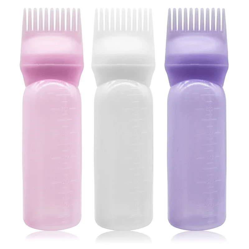 with Scale value Graduated hair dye applicator bottle, hair comb applicator, used for professional salons and home use