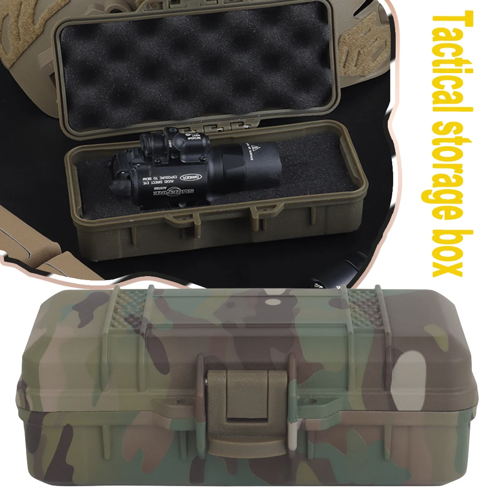 

Tactical Storage Box Lockable Sealed Safety Equipment Waterproof Toolbox Outdoor Survival Hard Case for Hunting Fishing Hiking