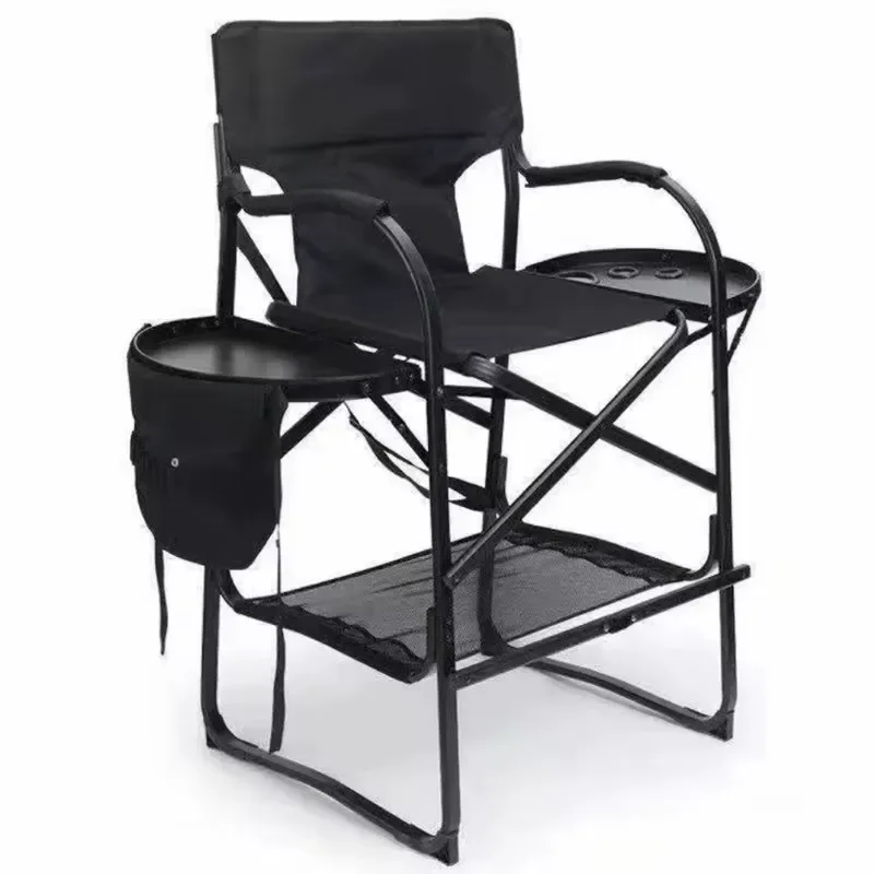 Aluminum Modern Folding Durable Black Makeup/Hair Chair Outdoor Furniture Living Room