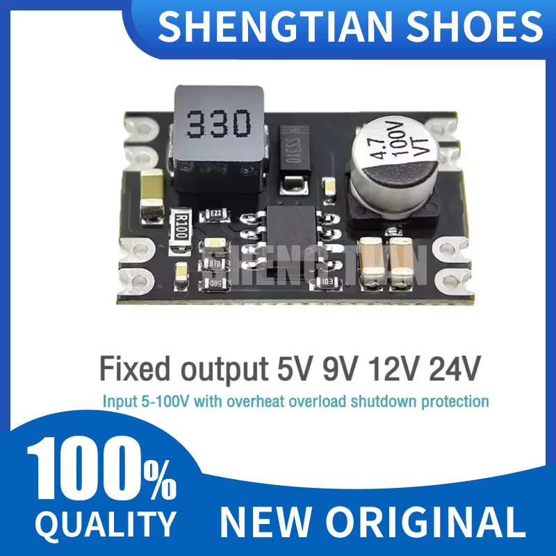 DC-DC Buck Step-down Power Supply Module 6V-100V to 5V 9V 12V 24V 2A Fixed Output High-Current Step-down Power Module