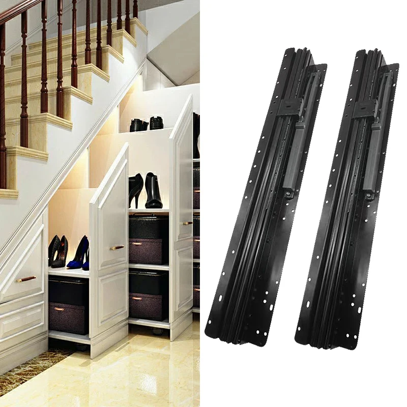 runner-stair-bearing-bottom-concealed-staircase-cabinet-rail-telescopic-channel-heavy-duty-under-mount-ball-bearing-drawer-slide