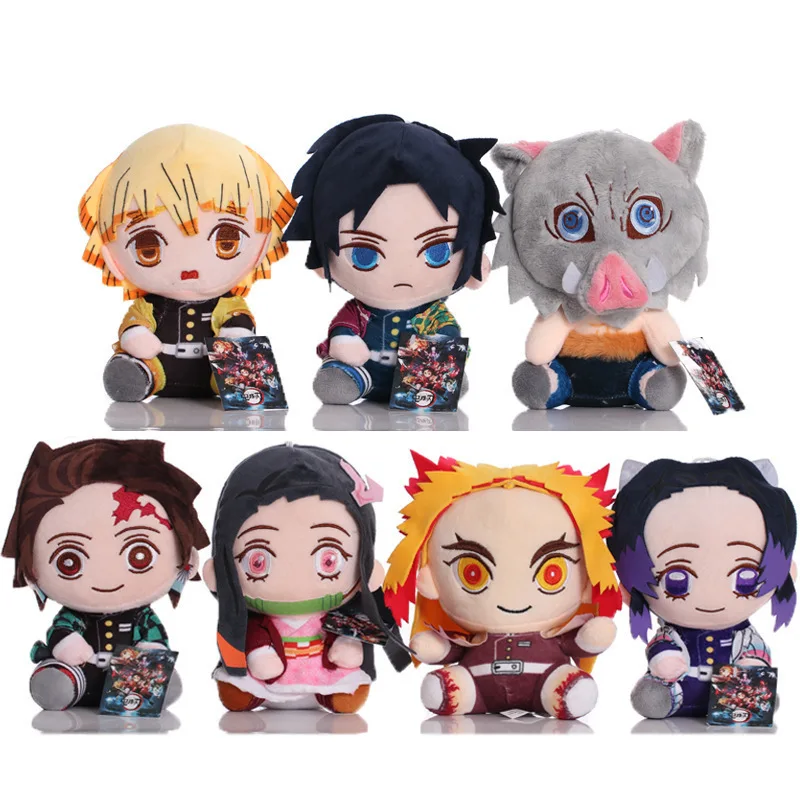 

Japan Demon Slayer Plush Dolls Lovely Anime Kimetsu No Yaiba Kamado Tanjirou Nezuko Zenitsu Kyoujurou Toys Gifts for Kids