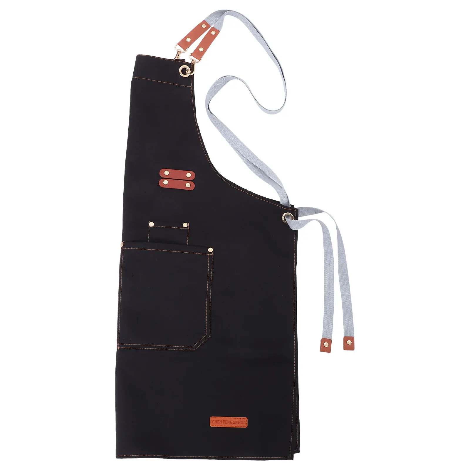 

Waterproof Canvas Apron Adjustable Dishwasher Cook Back Artist Aprons for Men Women BBQ Multi Pockets Full Body Protection