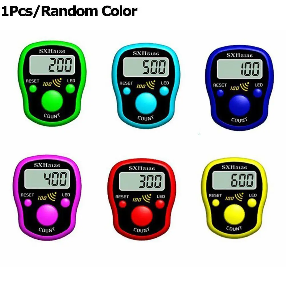 

Mini Stitch Finger Counter Pedometer Rows Knitting Markers Digital Display High Light Distance Counting Tool Hands Accessories