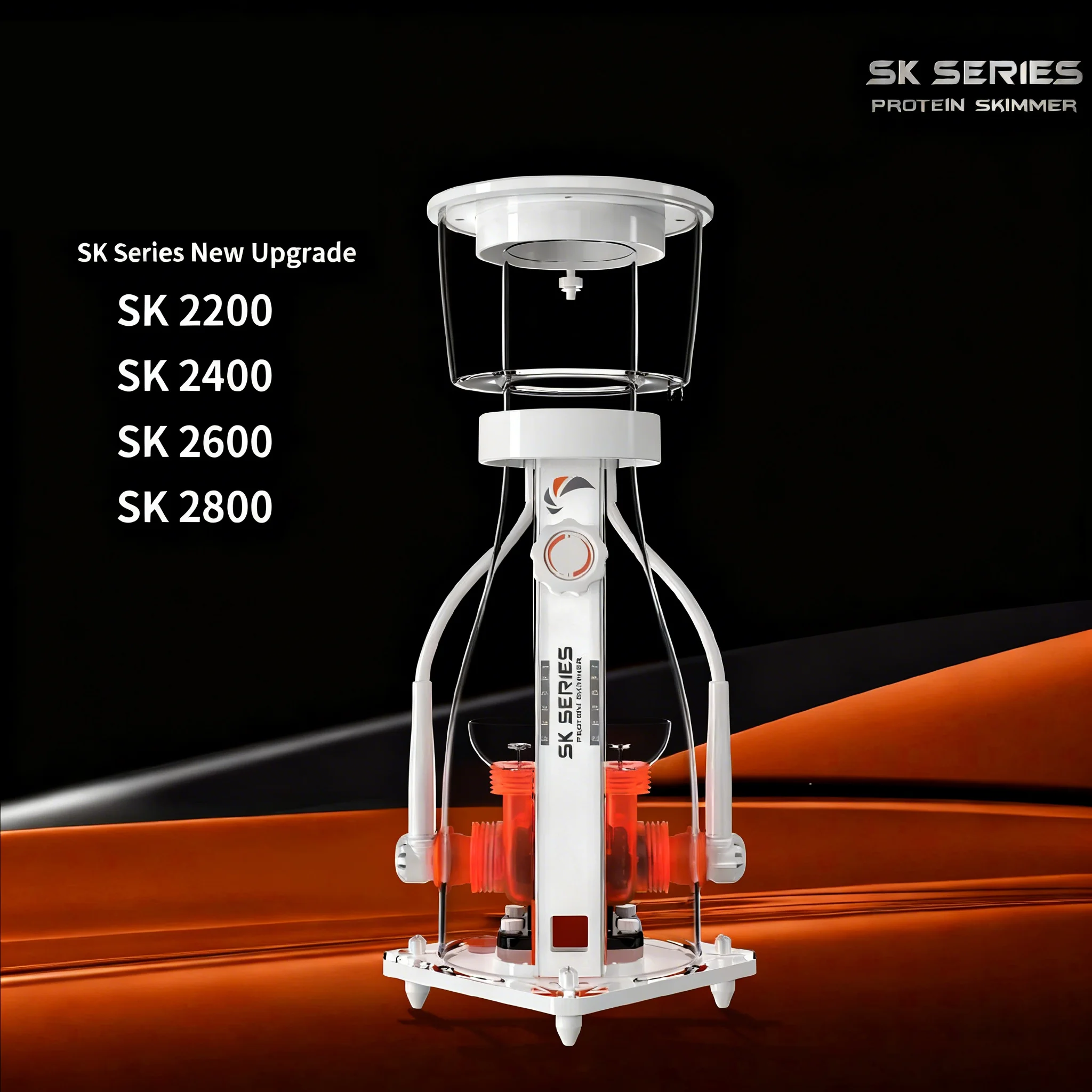 

2026 New MJ-SK2200/2400/2600/2800 Aquarium Protein Skimmer Dual Needle Wheel DC Water Pump Explosion Proof for Coral Reef Tank
