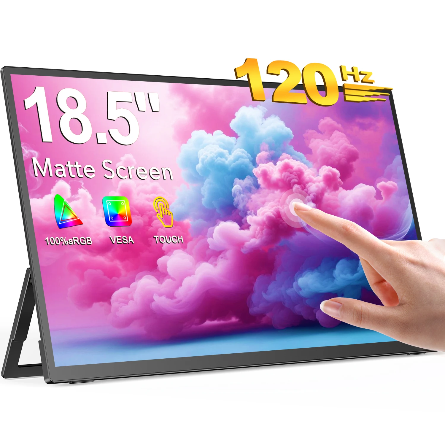 EVICIV ポータブルモニター タッチスクリーン 18.5 インチ 120Hz 1080P