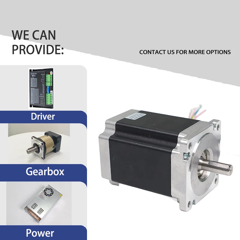 ROHS 인증 EMTECH NEMA 34 86*118mm 하이브리드 오픈 루프 스테퍼 모터 DC 60V 자동화 시스템용