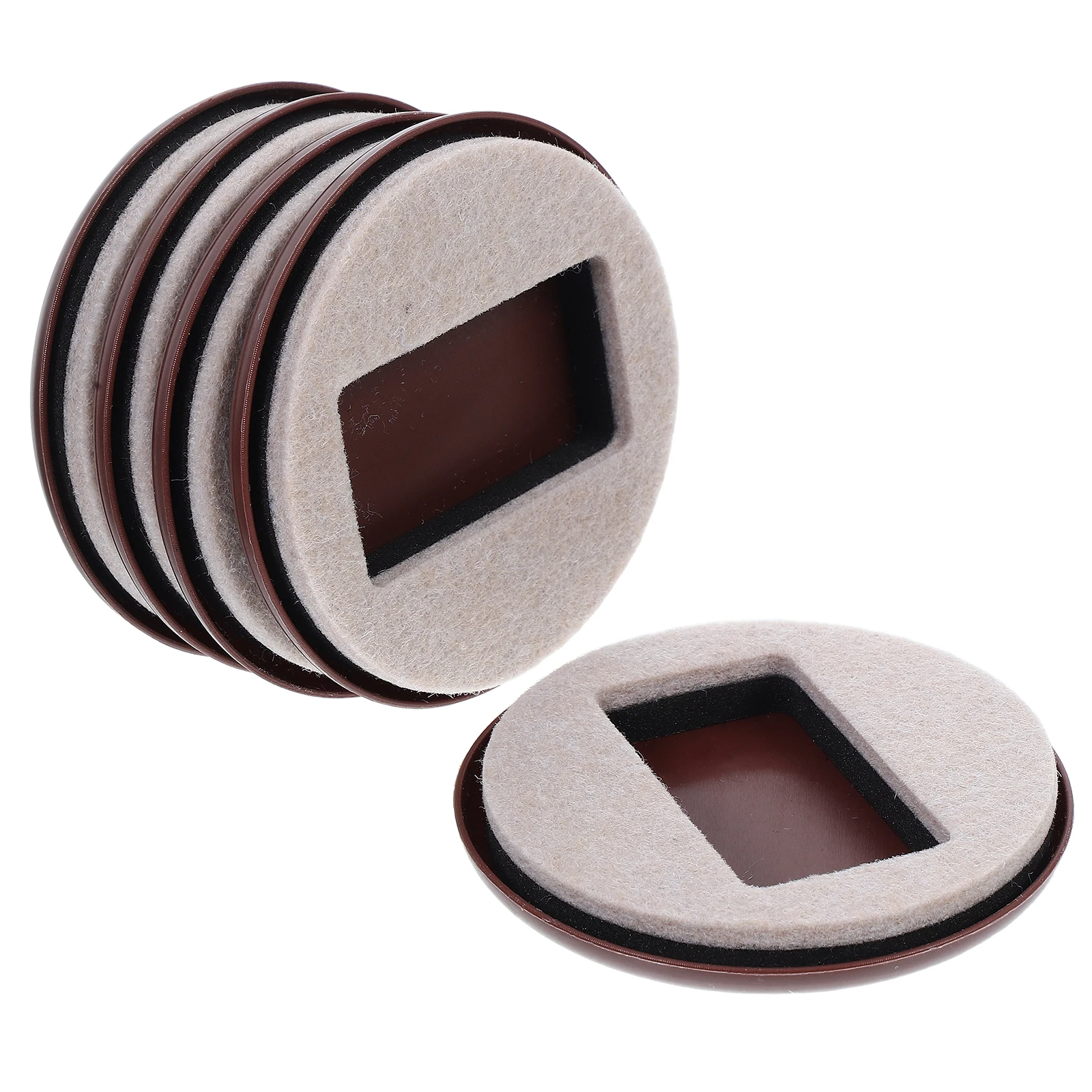 

5pcs Anti Slip Felt Pads Chair Wheel Fixing Floor Protector Office Home Use Furniture Leg Non Slip Pads Self Stick Chair Foot