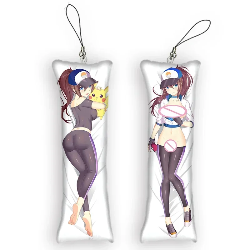 New Pattern Hot Selling Item Kawaii Japanese Anime Mini Dakimakura Keychain 2 Side Printed Small Pillow Pendant Cute Otaku Gift