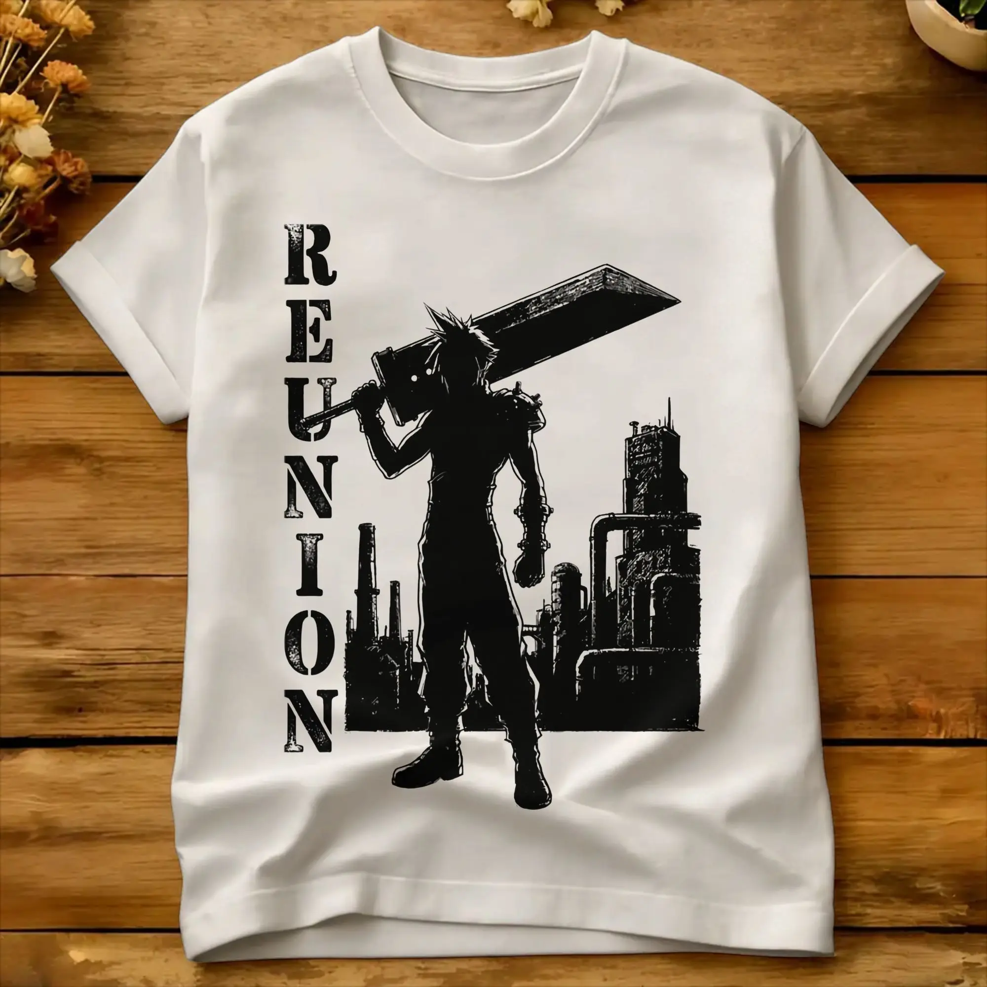 Streetwear T-Shirt Midgar Mercenary Cloud Pure Cotton T-Shirts Finals Fantasys VII Fashion Tee Shirt for Men Summer  Top Tees
