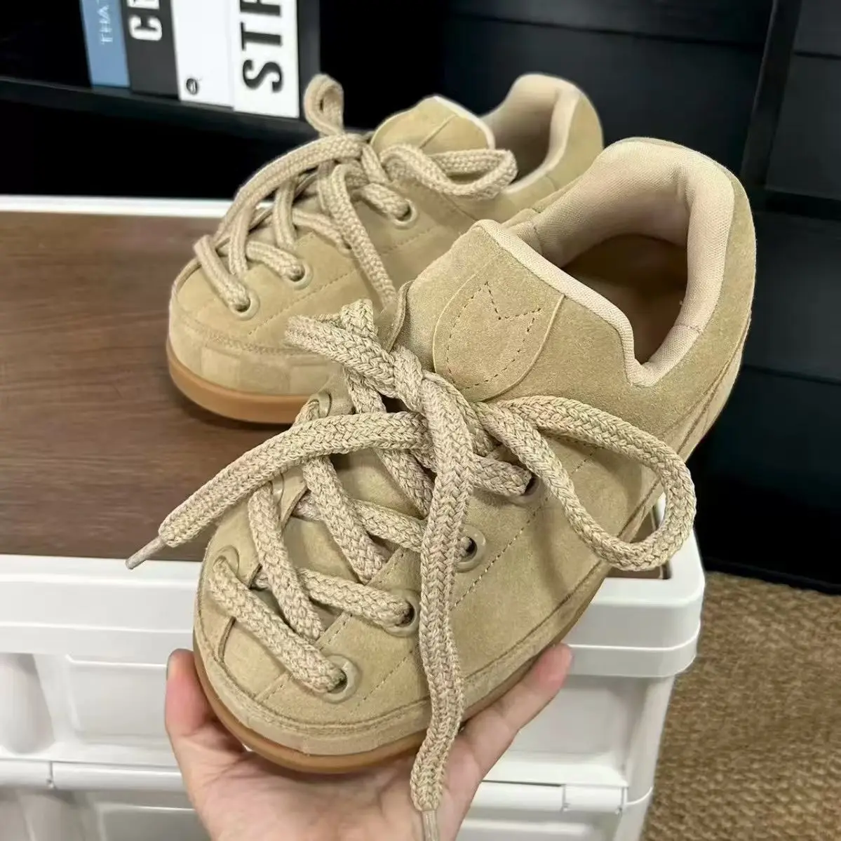 

2025 new suede fat bread shoes, the same for men and women, super fire thick-soled Forrest Gump ugly cute shoes