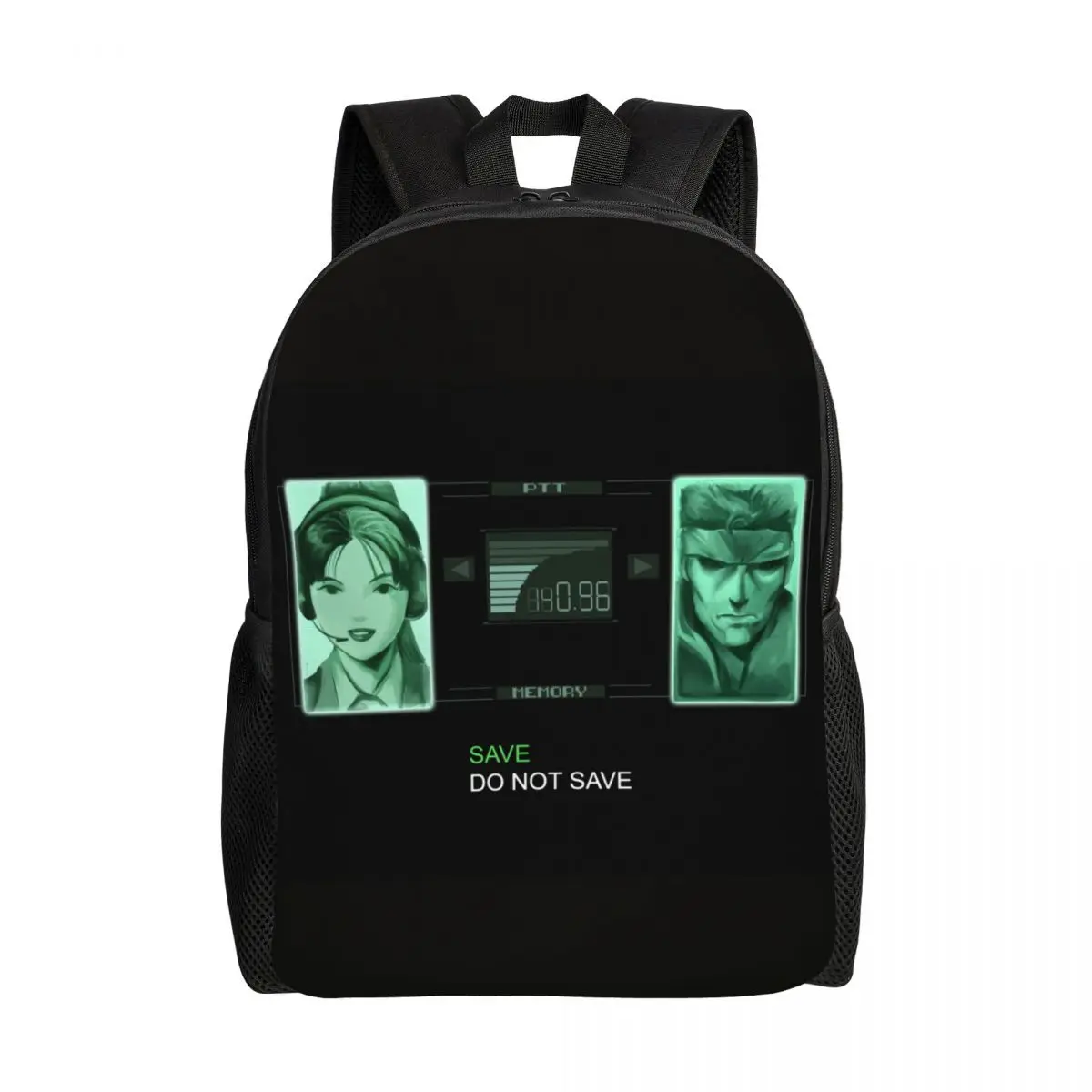 

Customized Metal Gear Solid Codec Backpack Women Men School College Student Bookbag Fits 15 Inch Laptop Video Game Lover Bags