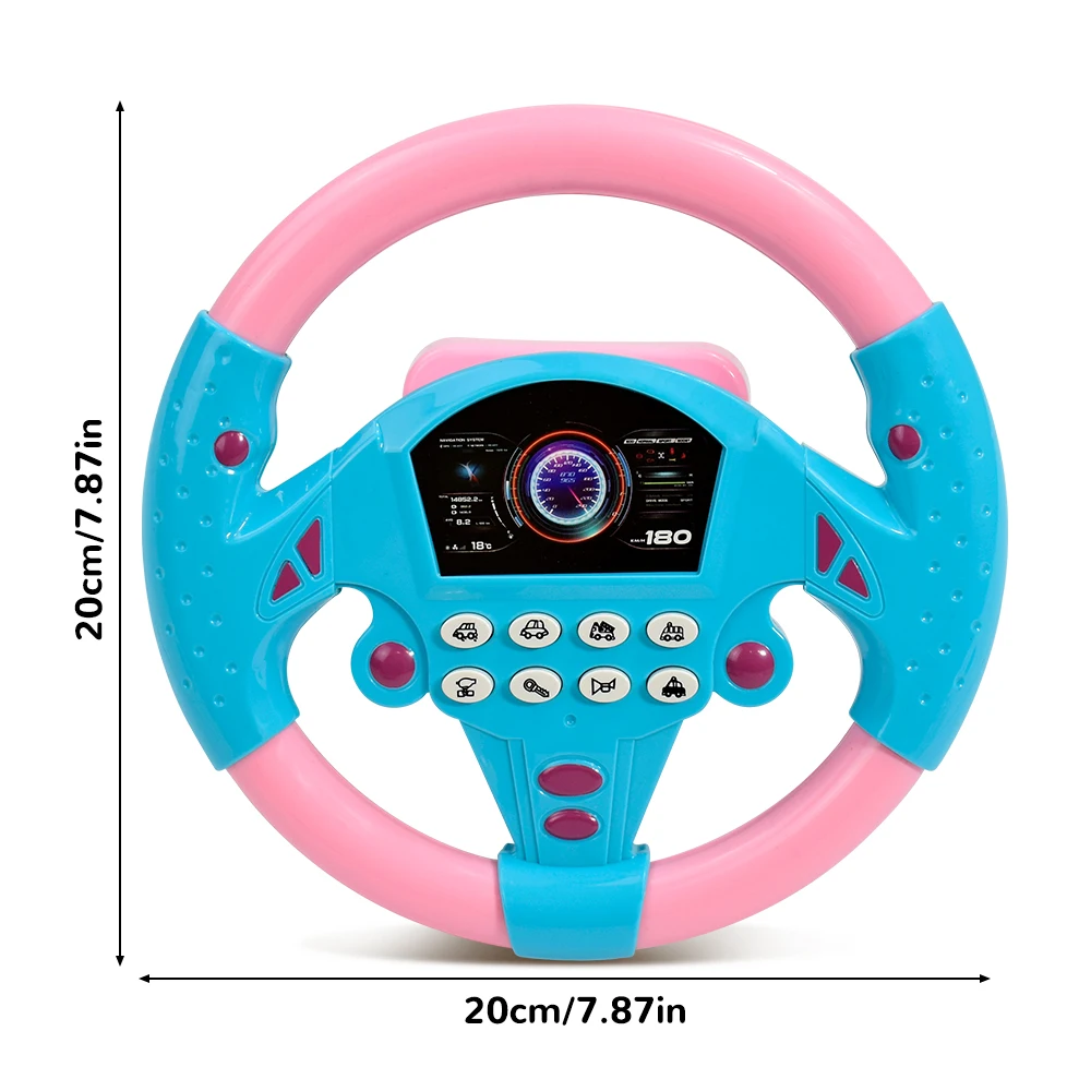 Volante elétrico brinquedo com som leve para bebês crianças educacional portátil simulado volante de condução brinquedos vocais