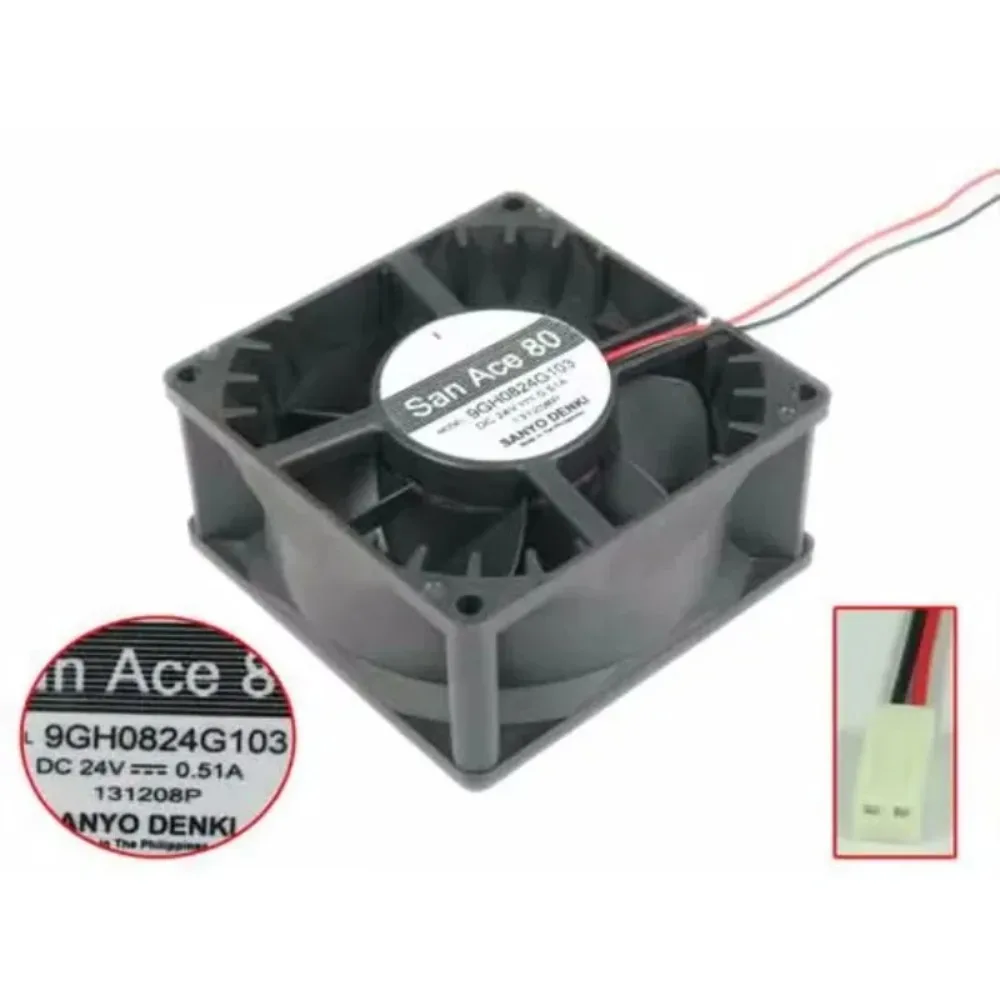 

Sanyo Denki 9GH0824G103 DC 24V 0.51A Cooling Fan 80x80x38mm