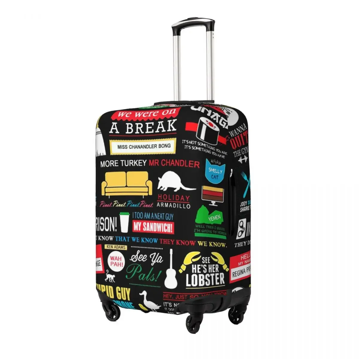 Friends Tv Show Print Luggage Protective Dust Covers Elastic Waterproof 18-32inch Suitcase Cover Travel Accessories