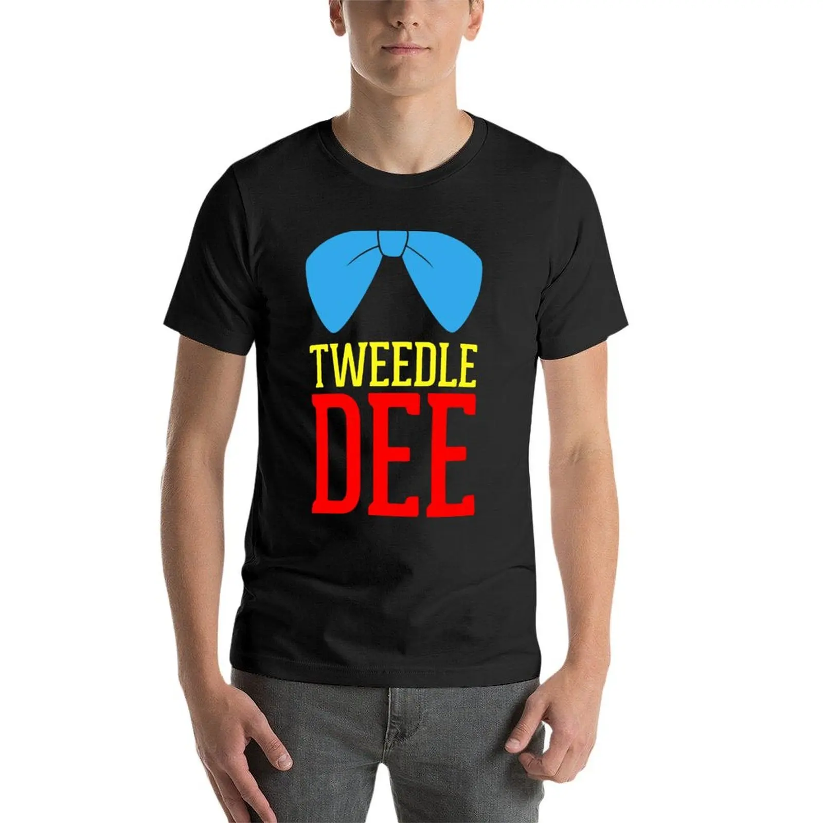 Tweedle Dee and Tweedle Dum Blue T-Shirt odzież męska Bluzka bawełniana t-shirty męskie fruit of the loom t-shirty męskie