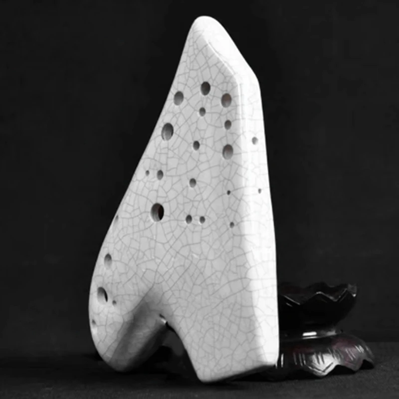 White Triple Ocarina Music Instrument Alto Tone C Legend Ocarinas  Professional Musical Instrumentation Flute Accessories