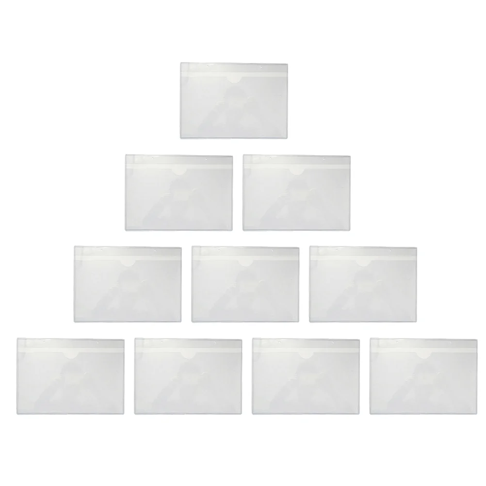 

20 Pcs Self-adhesive Card Organizer Index Cards Sleeve Plastic Pockets