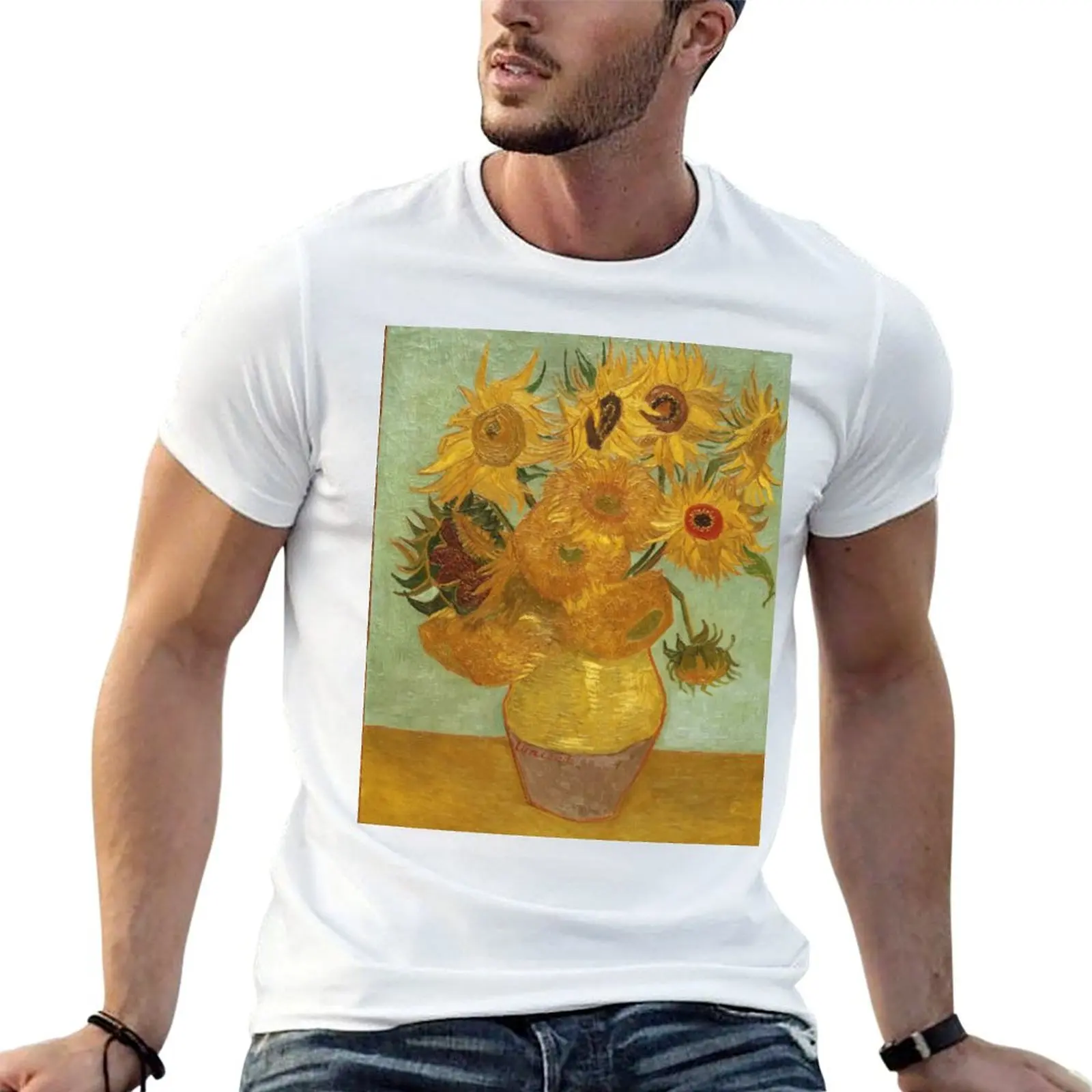 

for T-Shirt shirts mens shirts graphic man t t vintage graphic Sunflowers