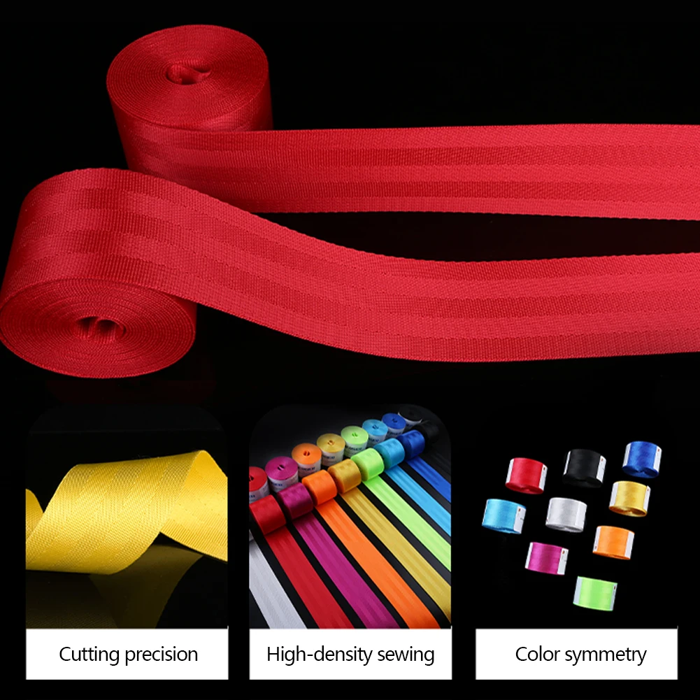 3.6M/roll Car Modified Seat Belt Webbing Car High-Strength polyester Seat Safety Belts Car Accessories Interior