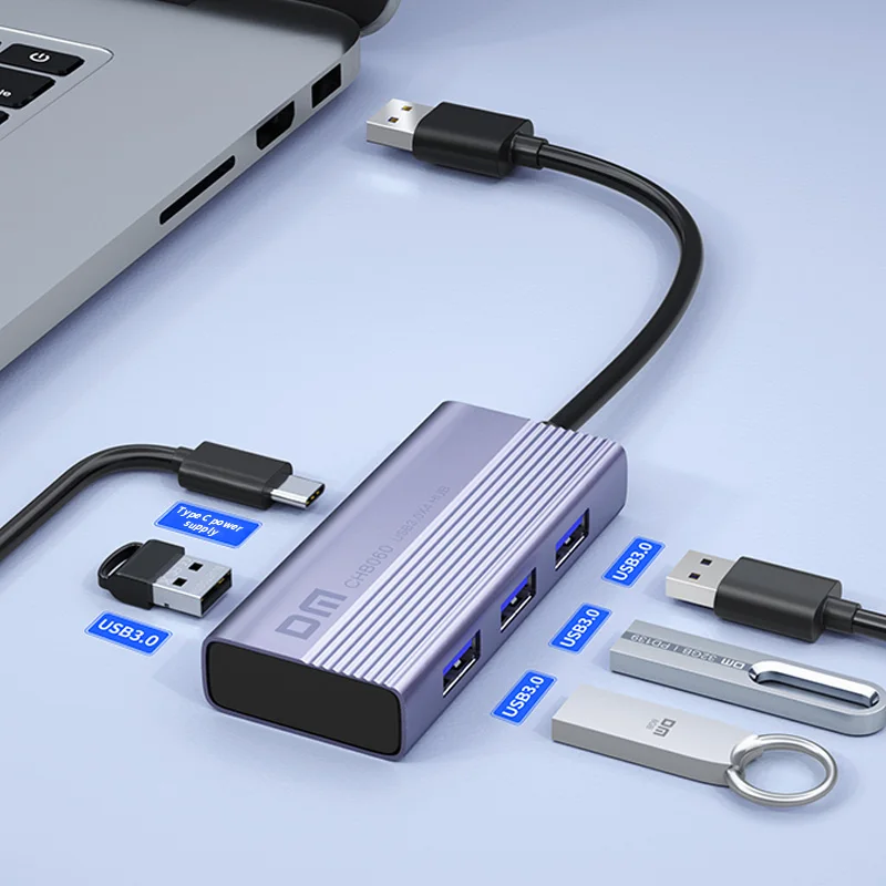 New High Speed 4 Port USB 3.0 Portable Compact Hub Adapter For PC Laptop Computer Hgih Quality CHB060