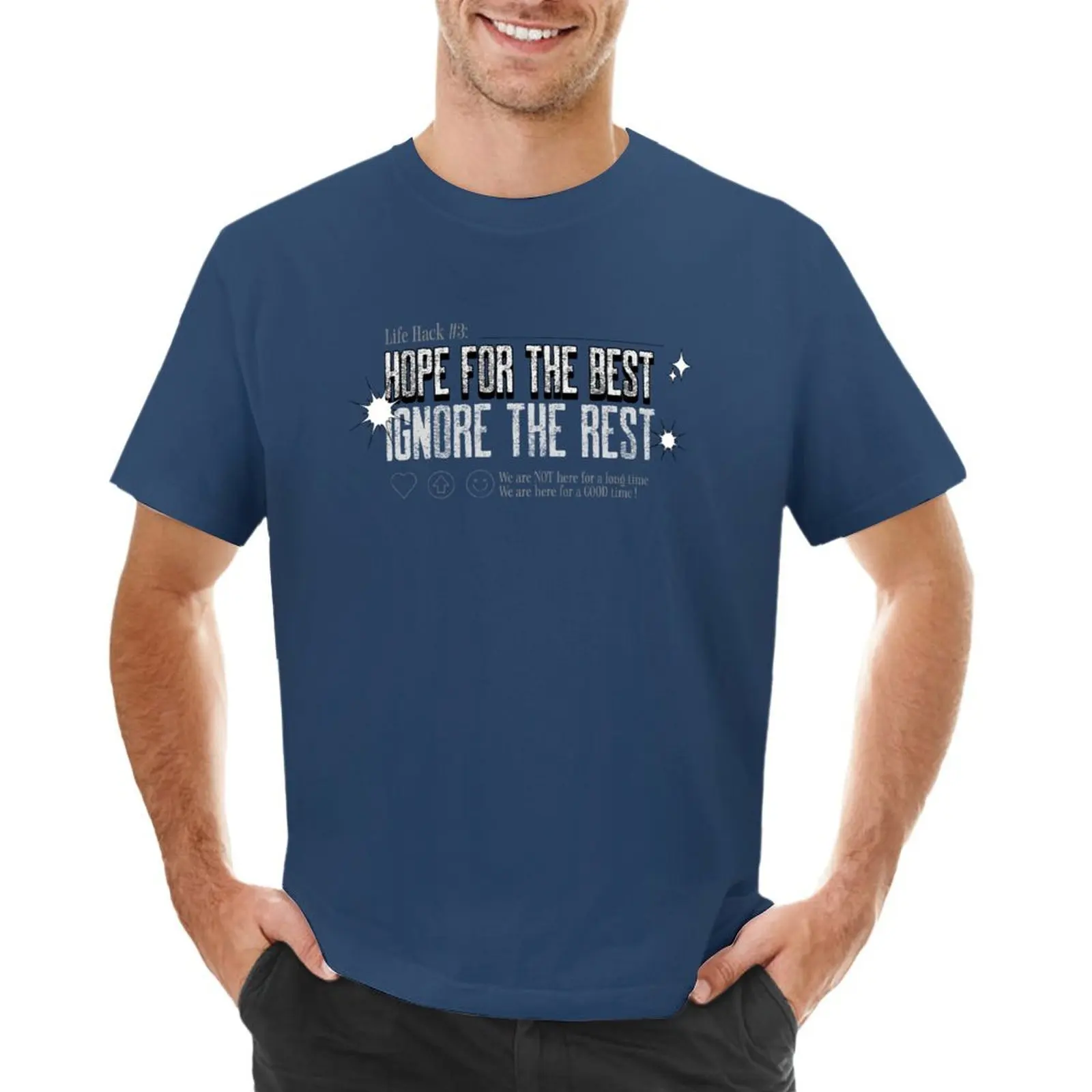 Hope For The Best - Ignore The Rest TELLIT HOWITIZ Funny Motivational Health and Cool Inspirational Wellbeing quotes or  T-shirt