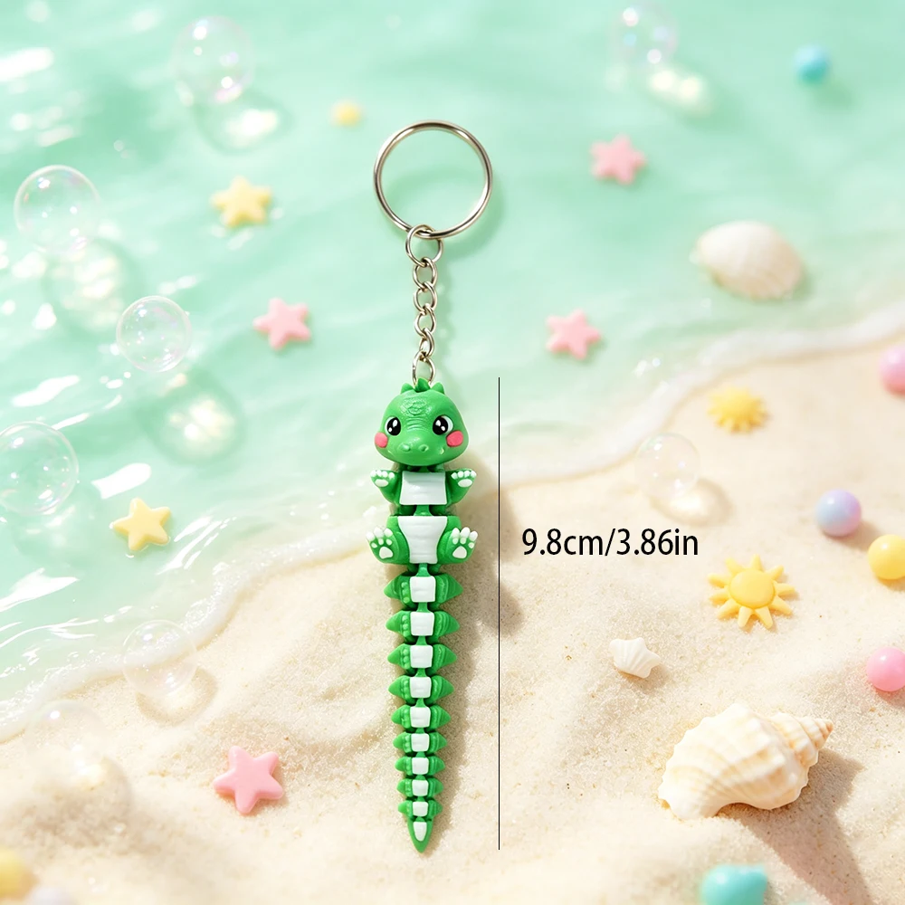 3d Printing Cute And Silly Little Crocodile Keychain Fantasy Theme Design, Movable Backpack Pendant, Mobile Phone, Car, Etc