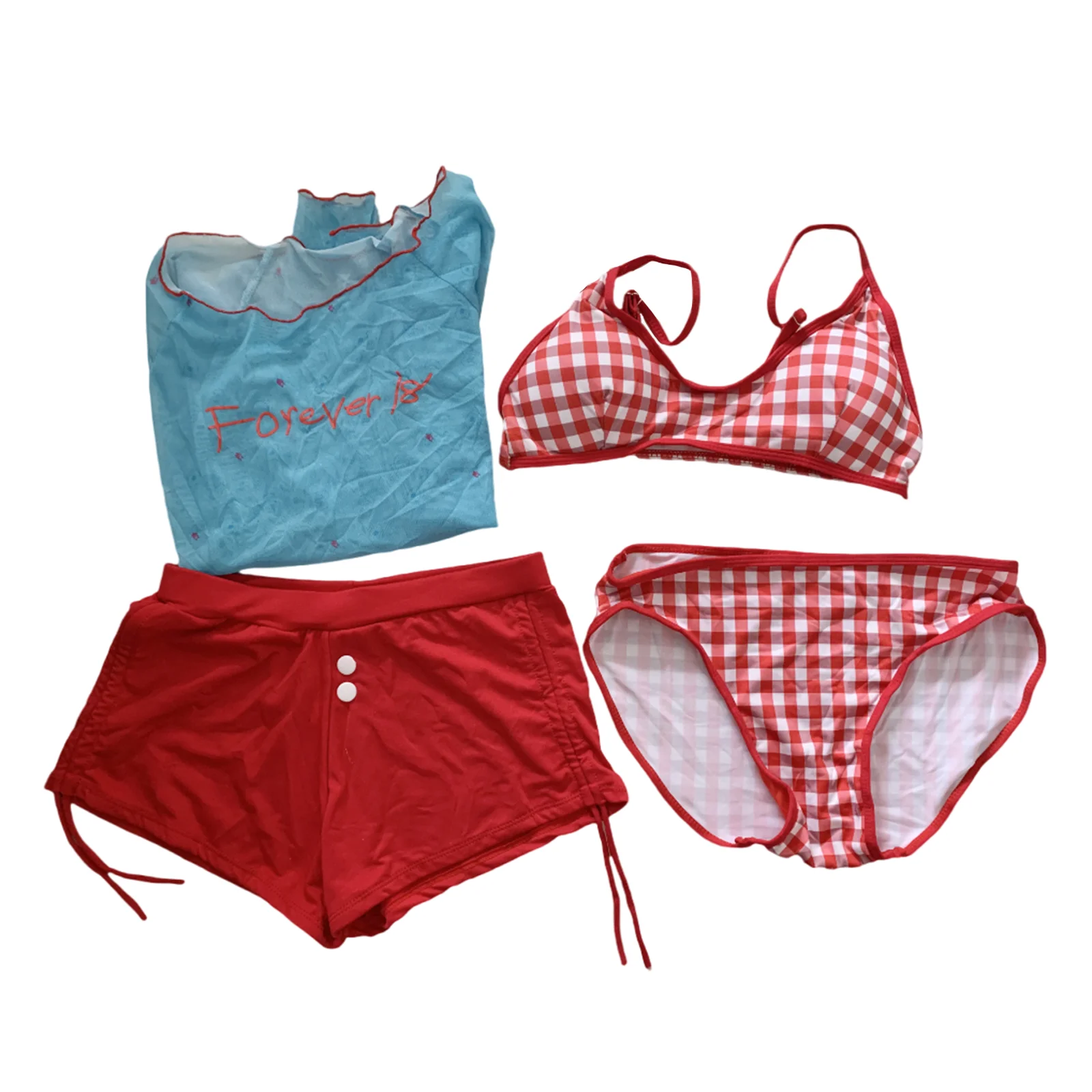

Women Bikini Suit Four Piece Cloth Swimwear Set Beachwear Luxury Mini Bikini for Pool Party Travel